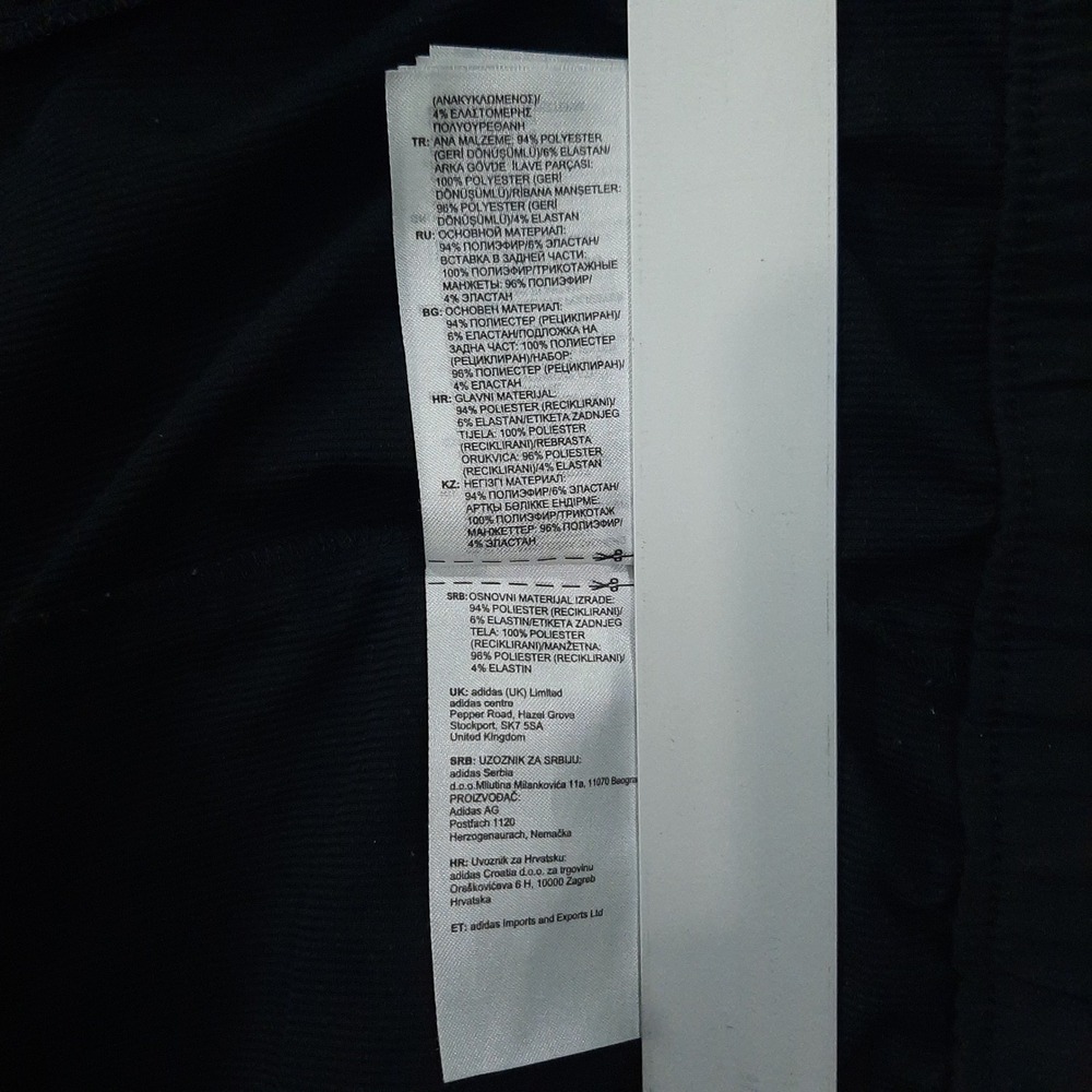 Adidas Primeblue Windbreaker Mens 4XL Black Full Zip Mesh Back Ruched Sleeves - Picture 15 of 16